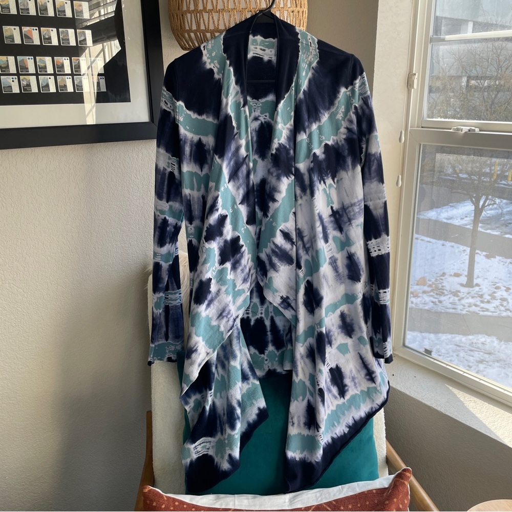 Hard Tail Slouchy Tie-dye Cardigan Womens XS